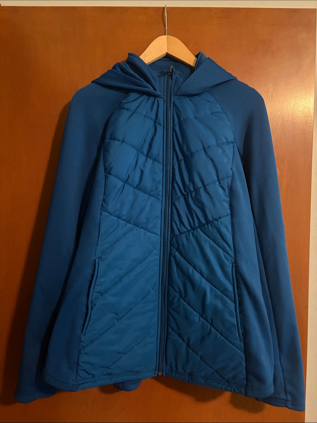 Tek Gear Blue Quilted Front Hoodie Jacket